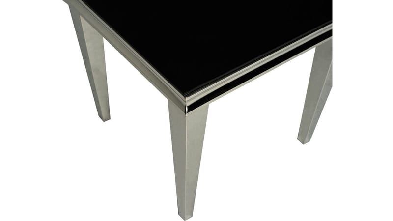 Sidebord Andvik 60x60x57 cm - Svart glass - Møbler - Bord - Avlastningsbord & sidobord - Brettbord og småbord
