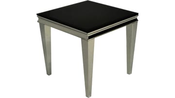 Sidebord Andvik 60x60x57 cm - Svart glass - Møbler - Bord - Avlastningsbord & sidobord - Brettbord og småbord
