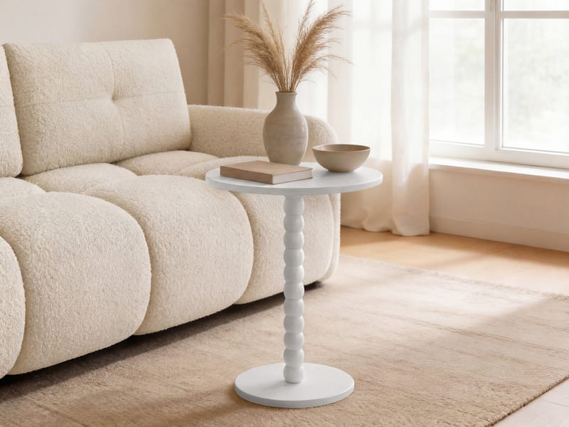 sidebord Bord SIMKON HZ1259830 hvit - Møbler - Bord - Avlastningsbord & sidobord - Brettbord og småbord