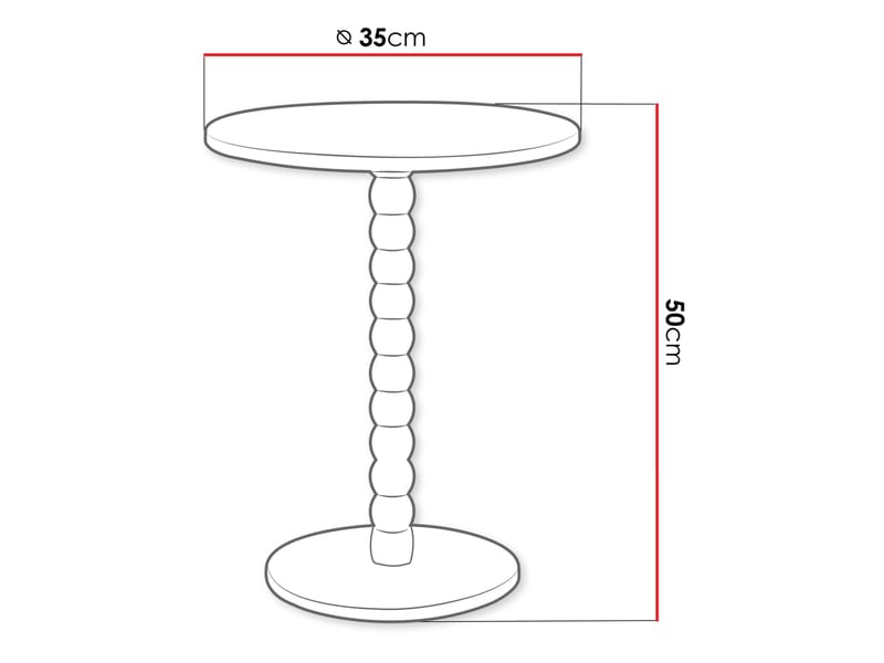 sidebord Bord SIMKON HZ1259830 hvit - Møbler - Bord - Avlastningsbord & sidobord - Brettbord og småbord