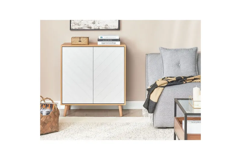 Sidebord Bristow Hvit, lyst tre - Hvit, lyst tre - Møbler - Bord - Avlastningsbord & sidobord - Lampebord & sidebord