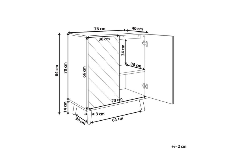 Sidebord Bristow Hvit, lyst tre - Hvit, lyst tre - Møbler - Bord - Avlastningsbord & sidobord - Lampebord & sidebord