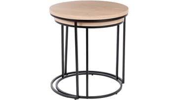 Sidebord Dover ø50 / 54 cm - Hvitpigmentert - Møbler - Bord - Avlastningsbord & sidobord - Brettbord og småbord
