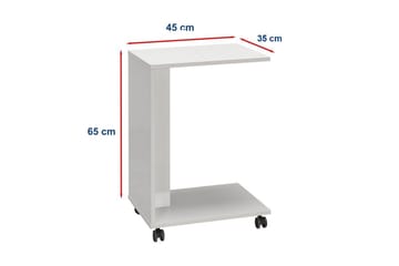 Sidebord Edwars Diamant / Hvit - Hvit - Møbler - Bord - Avlastningsbord & sidobord - Lampebord & sidebord