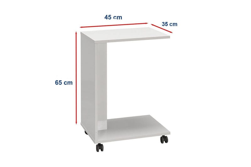 Sidebord Edwars Diamant / Hvit - Hvit - Møbler - Bord - Avlastningsbord & sidobord - Lampebord & sidebord