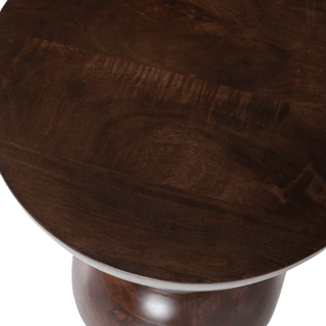 Sidebord Emel 40 cm rundt - Mørk brun - Møbler - Bord - Avlastningsbord & sidobord - Lampebord & sidebord