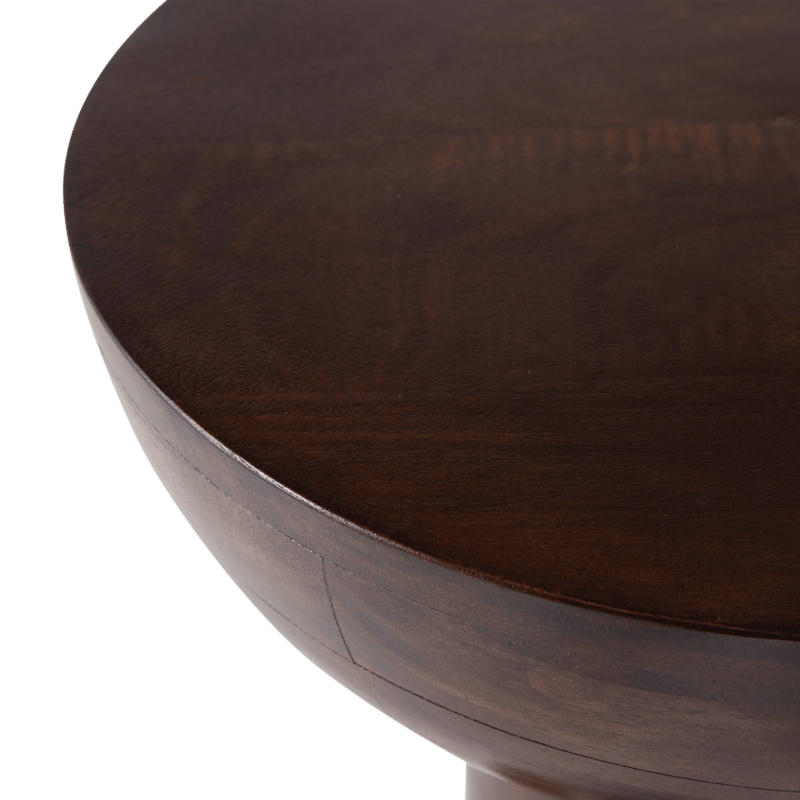 Sidebord Emel 40 cm rundt - Mørk brun - Møbler - Bord - Avlastningsbord & sidobord - Lampebord & sidebord