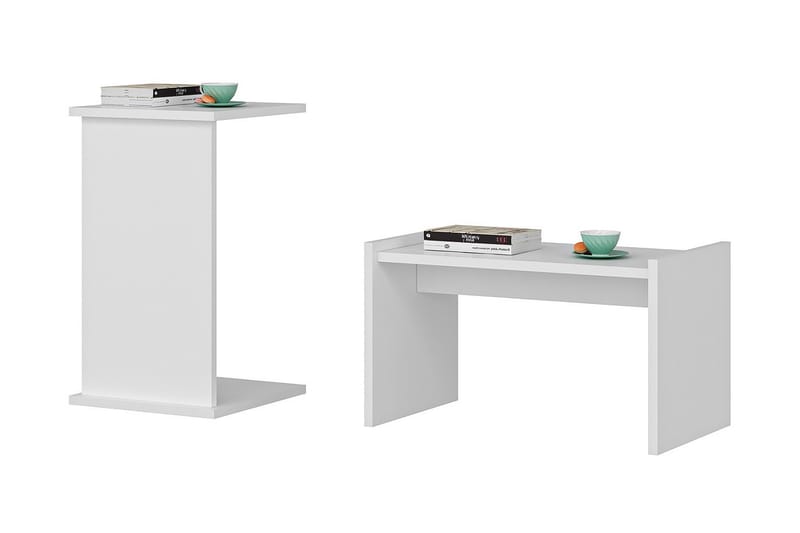Sidebord Falleron 64 cm - Hvit - Lampebord & sidebord - Brettbord og småbord