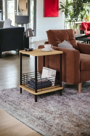 Sidebord Hanah Home Haseki (45 x 58 x 38 cm) Sapphire Oak - Sapphire Oak - Møbler - Bord - Avlastningsbord & sidobord - Brettbord og småbord