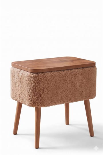 Sidebord Hanah Home Parkway Small (60 x 65 x 30 cm) Beige - Beige - Møbler - Bord - Avlastningsbord & sidobord - Brettbord og småbord