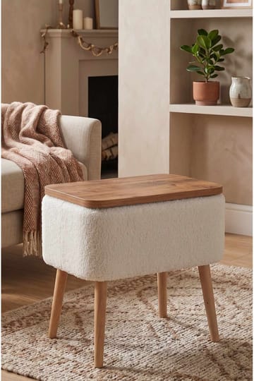 Sidebord Hanah Home Parkway Small (60 x 65 x 30 cm) Hvit - Hvit - Møbler - Bord - Avlastningsbord & sidobord - Brettbord og småbord