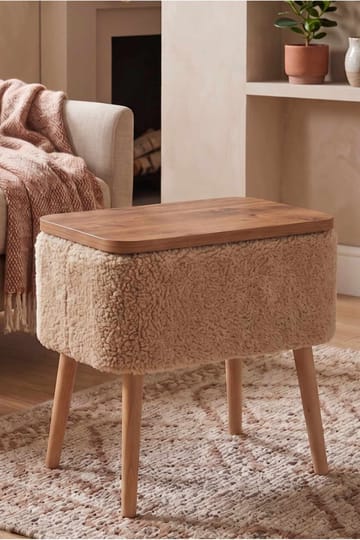 Sidebord Hanah Home Parkway Small (60 x 65 x 30 cm) Beige - Beige - Møbler - Bord - Avlastningsbord & sidobord - Brettbord og småbord