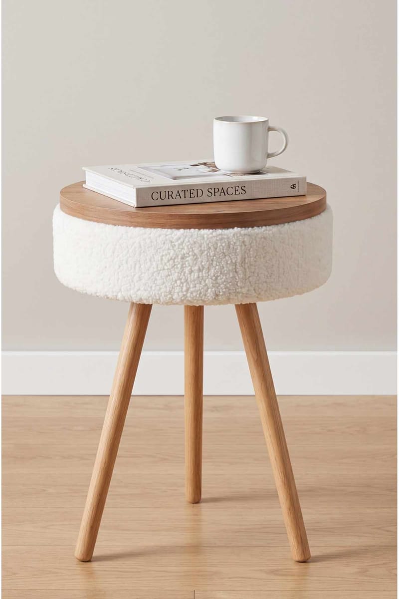 Sidebord Hanah Home Parkway Mini (Ø33 x H55 cm) Hvit - Hvit - Møbler - Bord - Avlastningsbord & sidobord - Brettbord og småbord