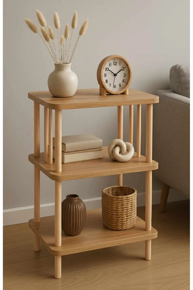 Sidebord Hanah Home Pika Tray (40 x 75 x 30 cm) Sapphire Oak - Sapphire Oak - Møbler - Bord - Avlastningsbord & sidobord - Brettbord og småbord