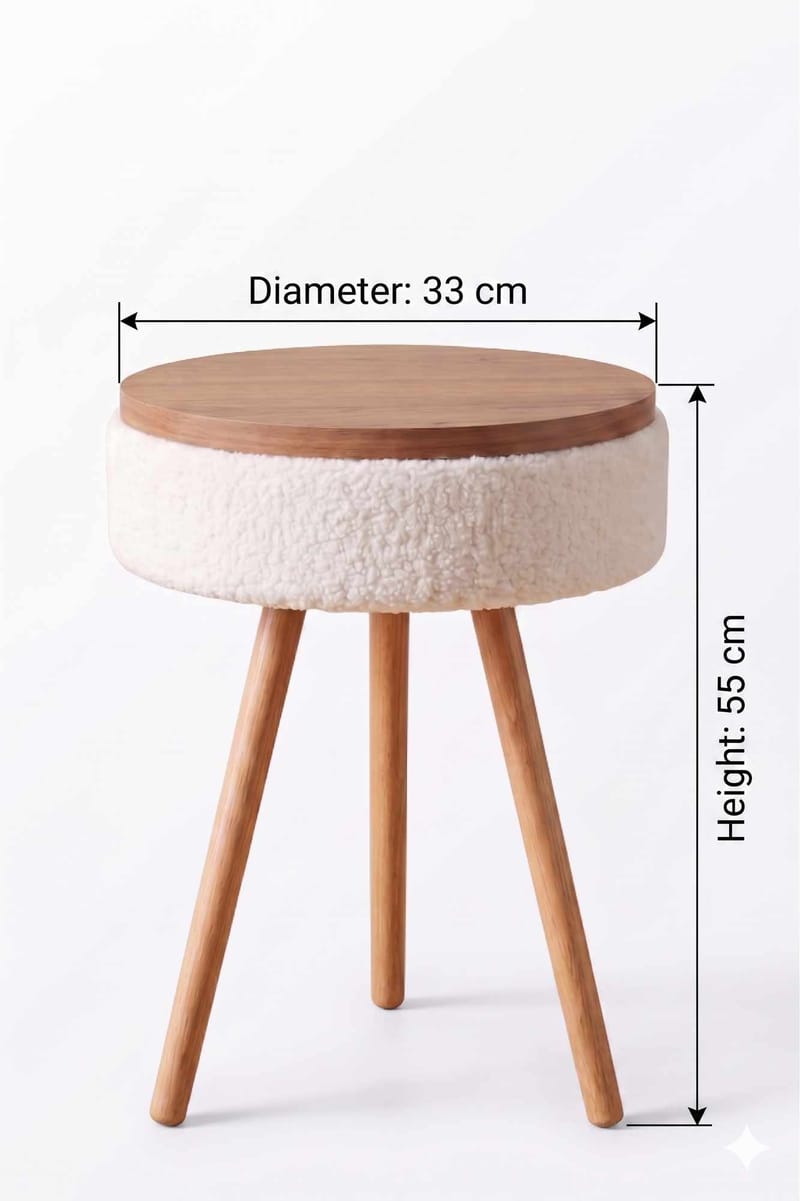 Sidebord Hanah Home Parkway Mini (Ø33 x H55 cm) Hvit - Hvit - Møbler - Bord - Avlastningsbord & sidobord - Brettbord og småbord