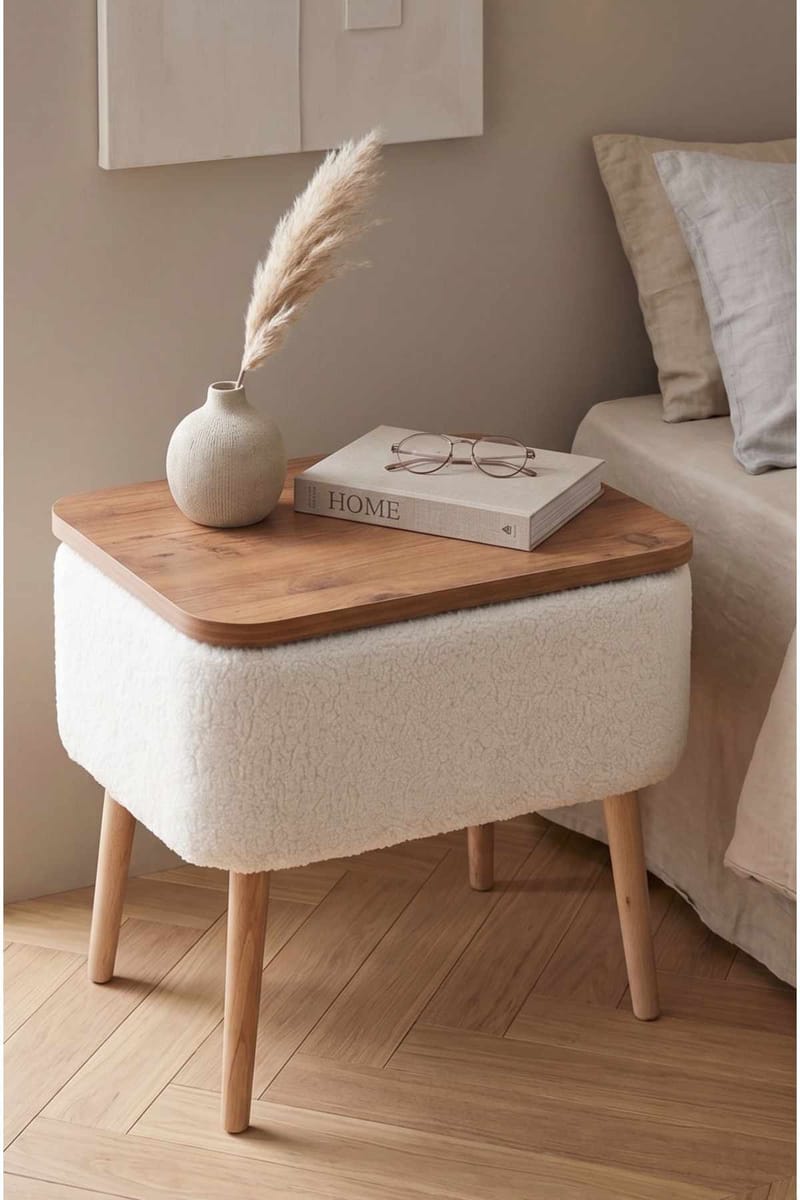 Sidebord Hanah Home Parkway Small (60 x 65 x 30 cm) Hvit - Hvit - Møbler - Bord - Avlastningsbord & sidobord - Brettbord og småbord