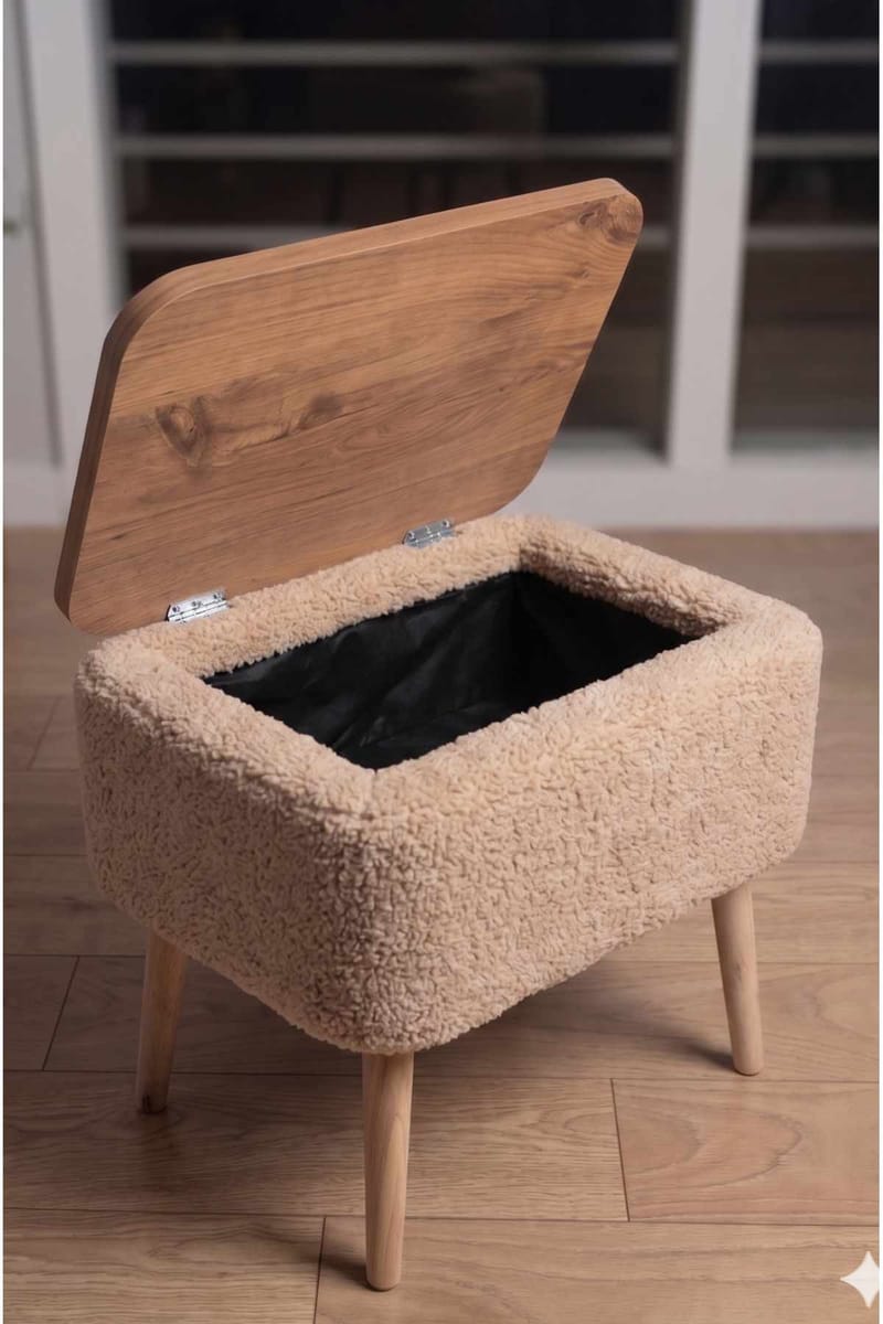 Sidebord Hanah Home Parkway Small (60 x 65 x 30 cm) Beige - Beige - Møbler - Bord - Avlastningsbord & sidobord - Brettbord og småbord