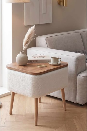 Sidebord Hanah Home Parkway Small (60 x 65 x 30 cm) Hvit - Hvit - Møbler - Bord - Avlastningsbord & sidobord - Brettbord og småbord