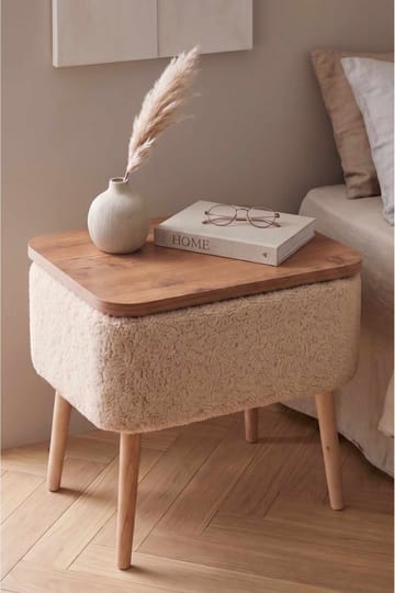Sidebord Hanah Home Parkway Small (60 x 65 x 30 cm) Beige - Beige - Møbler - Bord - Avlastningsbord & sidobord - Brettbord og småbord
