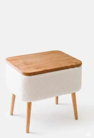 Sidebord Hanah Home Parkway Small (60 x 65 x 30 cm) Hvit, Hvit
