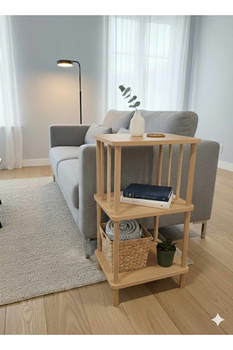 Sidebord Hanah Home Pika Tray (40 x 75 x 30 cm) Sapphire Oak - Sapphire Oak - Møbler - Bord - Avlastningsbord & sidobord - Brettbord og småbord
