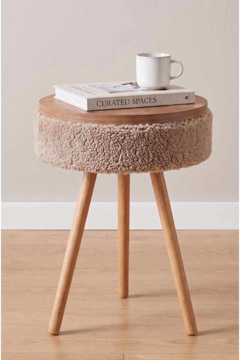 Sidebord Hanah Home Parkway Mini (Ø33 x H55 cm) Beige - Beige - Møbler - Bord - Avlastningsbord & sidobord - Brettbord og småbord