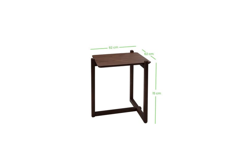Sidebord Harven Valnøtt - Mørkebrun - Møbler - Bord - Avlastningsbord & sidobord - Lampebord & sidebord