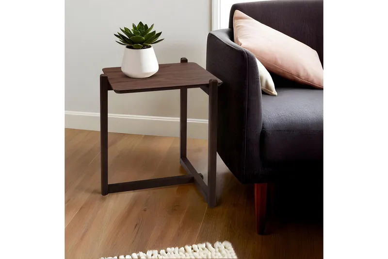 Sidebord Harven Valnøtt - Mørkebrun - Møbler - Bord - Avlastningsbord & sidobord - Lampebord & sidebord