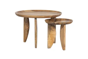 Sidebord High Heels Sett med 2 - Naturlig - Møbler - Bord - Avlastningsbord & sidobord - Settbord