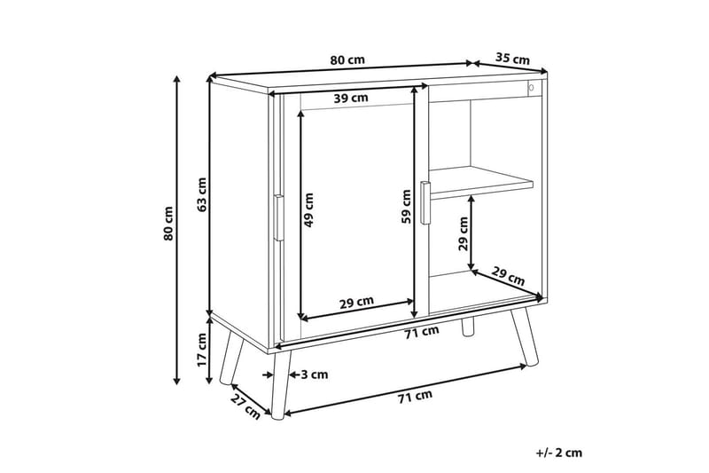 Sidebord Hodgen - Møbler - Bord - Avlastningsbord & sidobord - Lampebord & sidebord