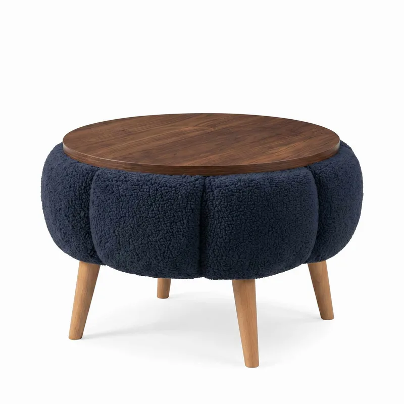 Sidebord Homitis Papatya (Ø45 x H44 cm) Antrasitt
