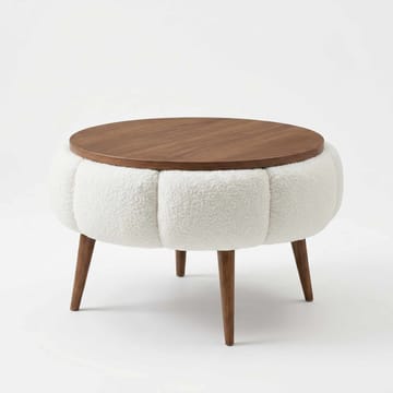 Sidebord Homitis Papatya (Ø45 x H44 cm) Cream - Møbler - Bord - Avlastningsbord & sidobord - Brettbord og småbord