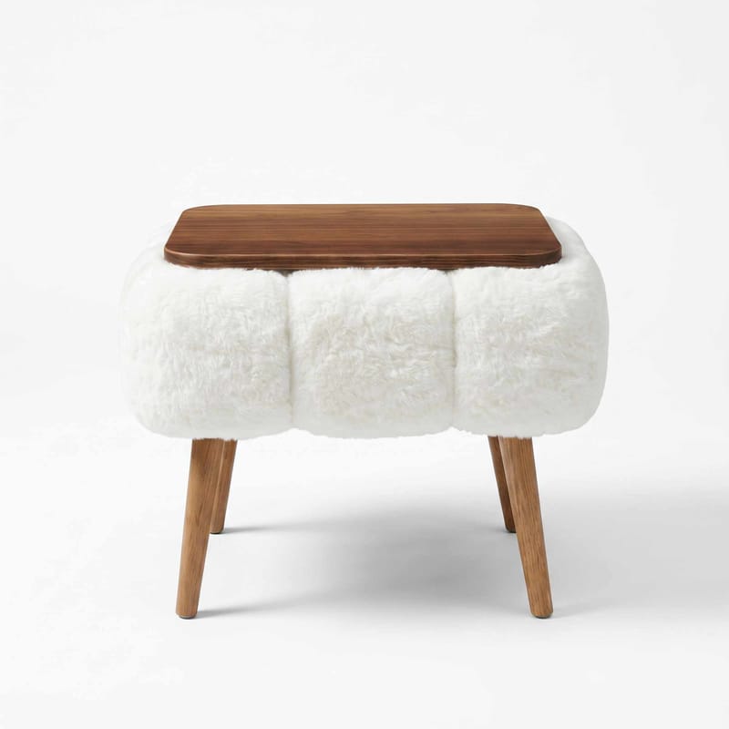 Sidebord Homitis Papatya (45 x 44 x 35 cm) Hvit - Møbler - Bord - Avlastningsbord & sidobord - Brettbord og småbord