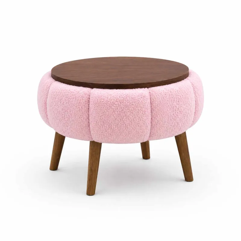 Sidebord Homitis Papatya (Ø45 x H44 cm) Rosa