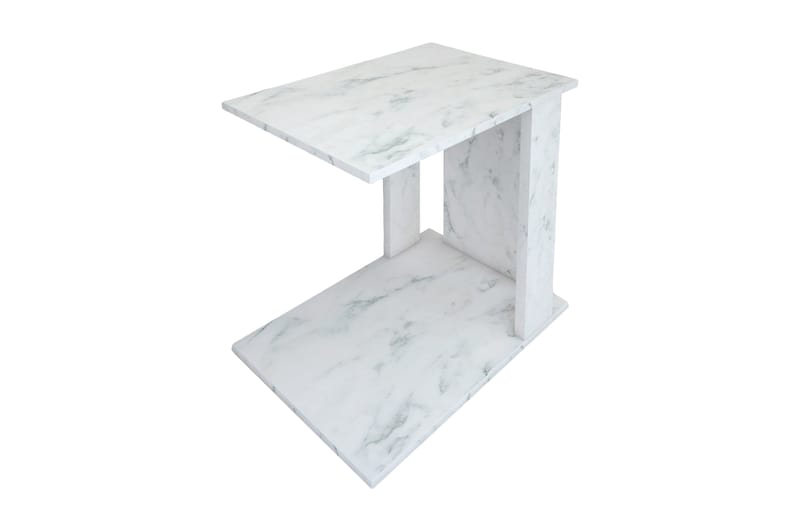 Sidebord Kyrkbyn - Hvit/Marmor - Lampebord & sidebord - Brettbord og småbord