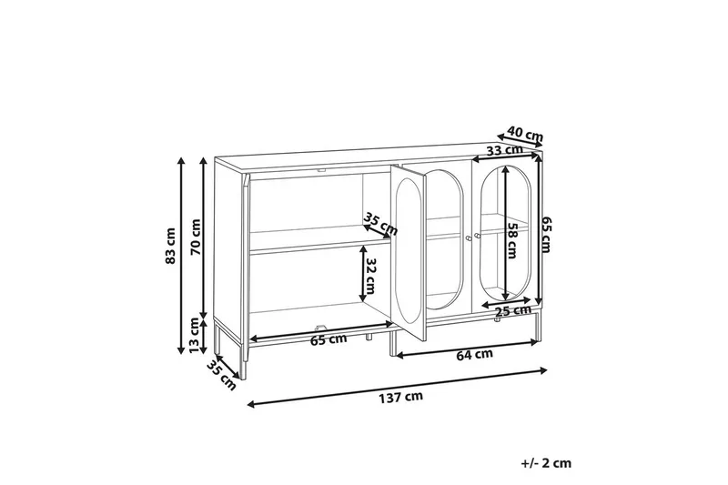 Sidebord Langford - Møbler - Bord - Avlastningsbord & sidobord - Lampebord & sidebord
