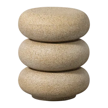 Sidebord Laurel 40 cm rundt - Beige - Møbler - Bord - Avlastningsbord & sidobord - Brettbord og småbord