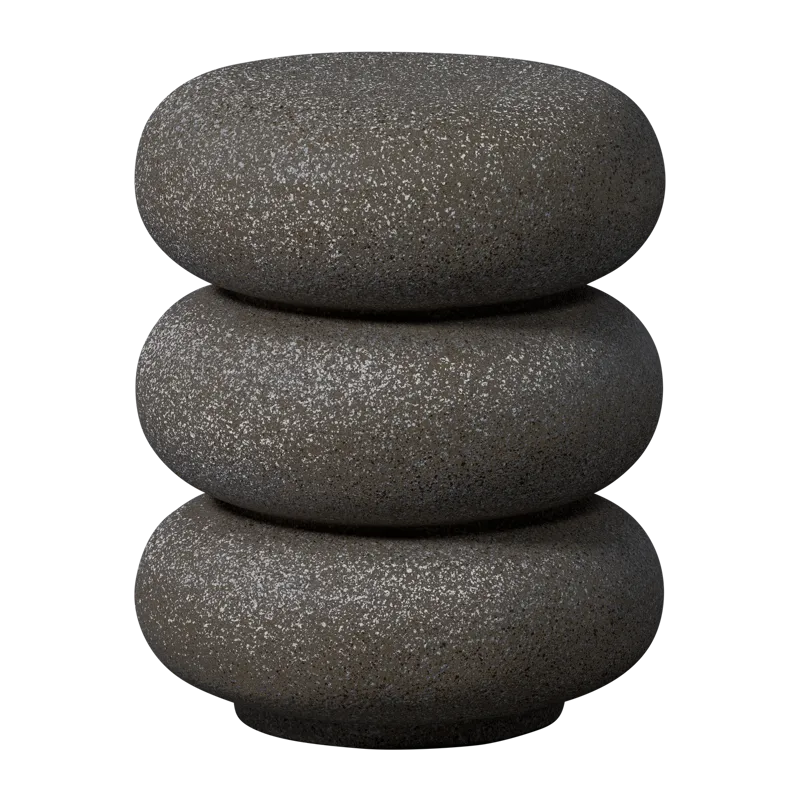 Sidebord Laurel 40 cm rundt, Svart