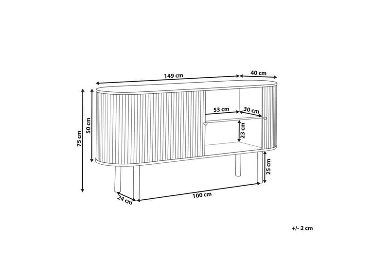 Sidebord Manara 149x40x75 cm - 149x40x75 cm - Møbler - Bord - Avlastningsbord & sidobord - Lampebord & sidebord