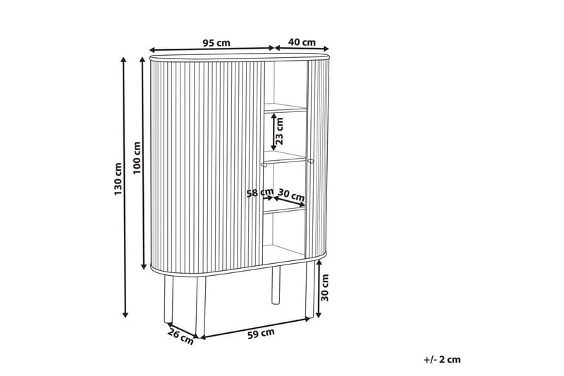 Sidebord Manara 95x40x130 cm - 95x40x130 cm - Møbler - Bord - Avlastningsbord & sidobord - Lampebord & sidebord