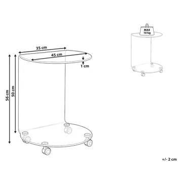 Sidebord Minto - Blå - Møbler - Bord - Avlastningsbord & sidobord - Lampebord & sidebord