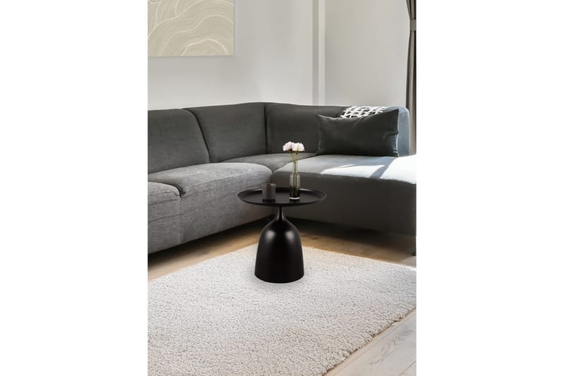 Sidebord Mirrors & More Mona Ø 48 x 46 cm, Svart - Ø 48 x 46 cm, Svart - Møbler - Bord - Avlastningsbord & sidobord - Lampebord & sidebord