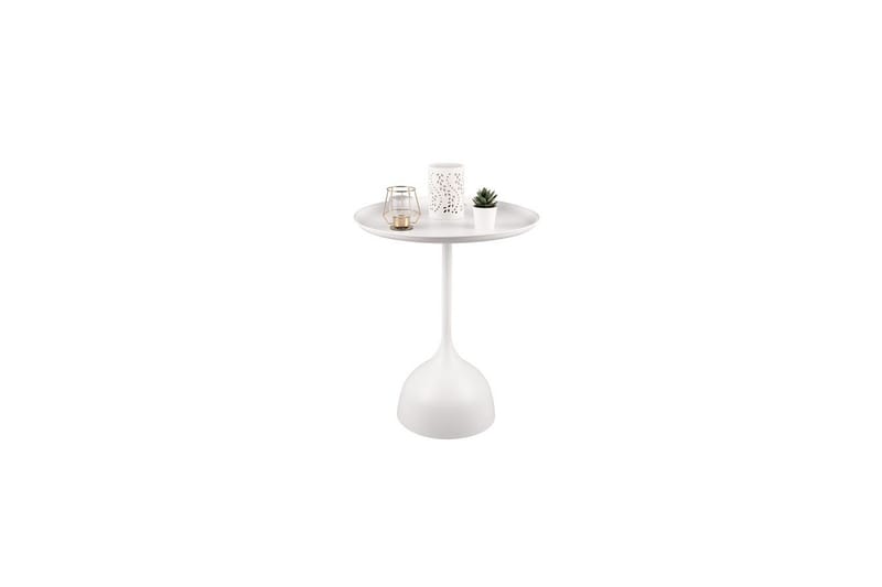 Sidebord Mirrors & More Mona Ø 48 x 60 cm, Hvit - Ø 48 x 60 cm, Hvit - Møbler - Bord - Avlastningsbord & sidobord - Lampebord & sidebord