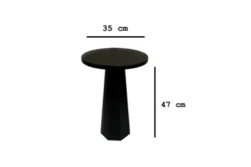Sidebord Miu Svart - 35 x 25 x 47 cm - Møbler - Bord - Avlastningsbord & sidobord - Lampebord & sidebord