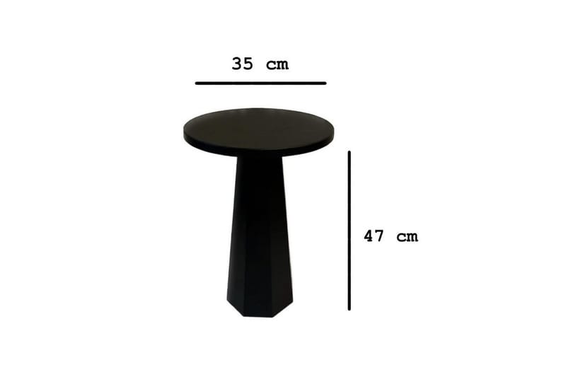 Sidebord Miu Svart - 35 x 25 x 47 cm - Møbler - Bord - Avlastningsbord & sidobord - Lampebord & sidebord