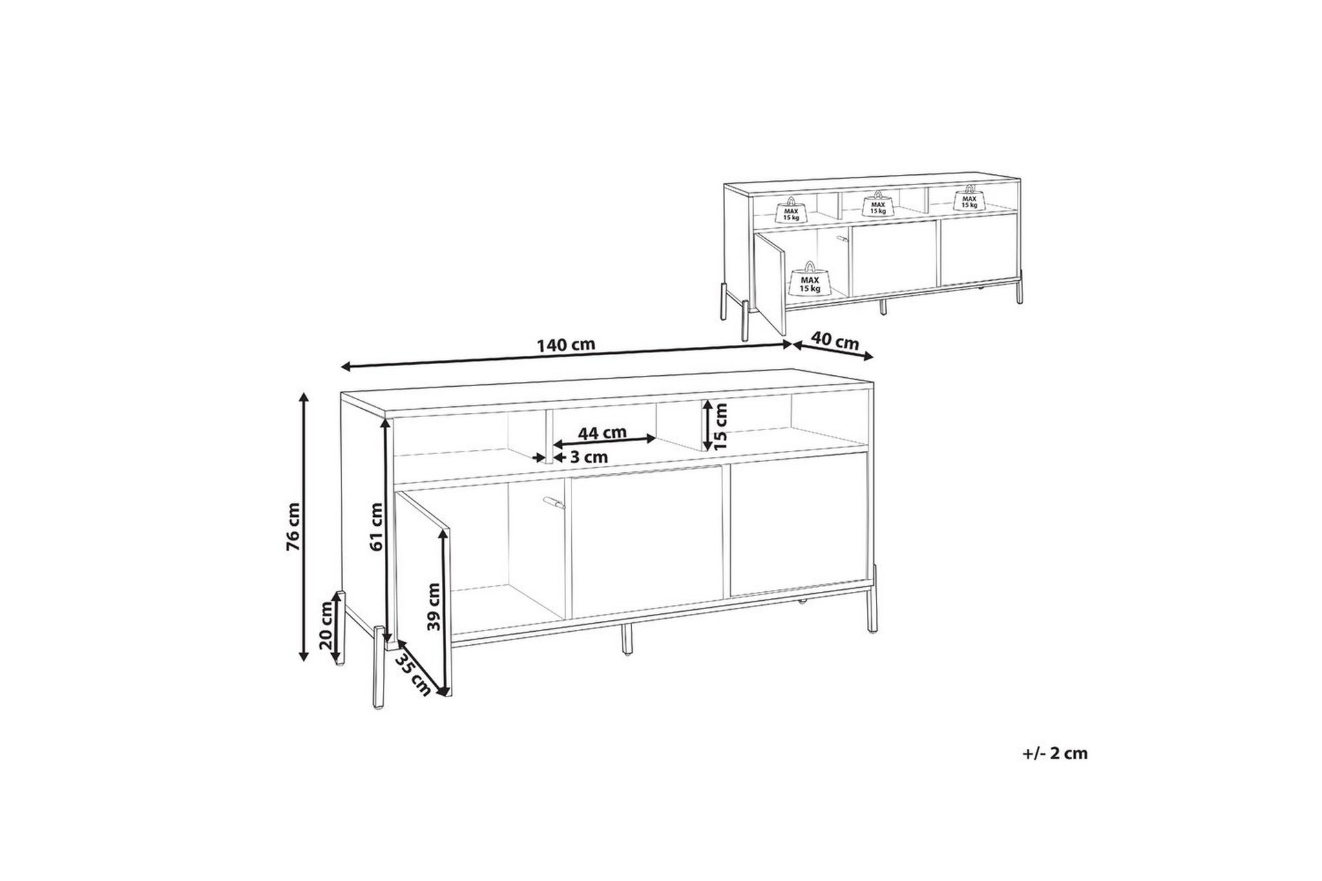Sidebord Moines - Møbler - Bord - Avlastningsbord & sidobord - Konsollbord & gangbord