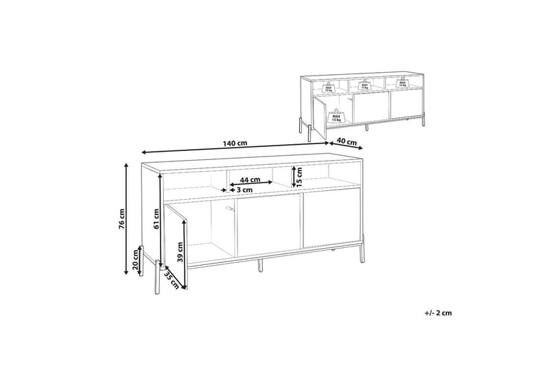 Sidebord Moines - Møbler - Bord - Avlastningsbord & sidobord - Konsollbord & gangbord