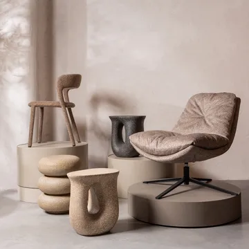 Sidebord Moson 40 cm - Beige - Møbler - Bord - Avlastningsbord & sidobord - Lampebord & sidebord