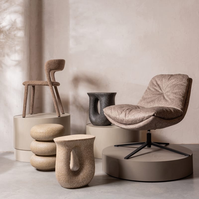 Sidebord Moson 40 cm - Beige - Møbler - Bord - Avlastningsbord & sidobord - Lampebord & sidebord