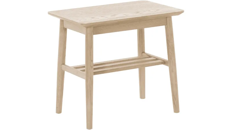 Sidebord Olsund med Hylle, Hvitpigmentert